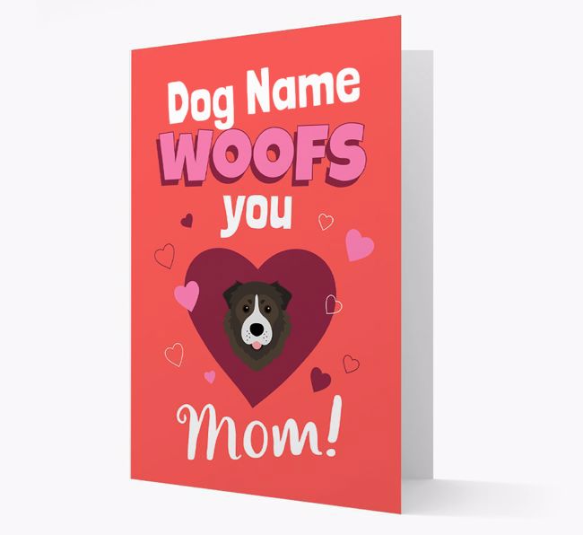 'I Woof You Mom' - Personalized {breedFullName} Card 